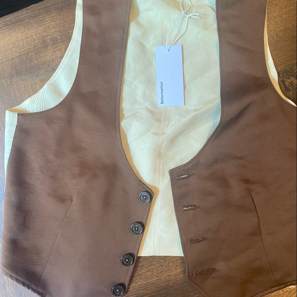 REFORMATION VINTAGE color-blocking vest